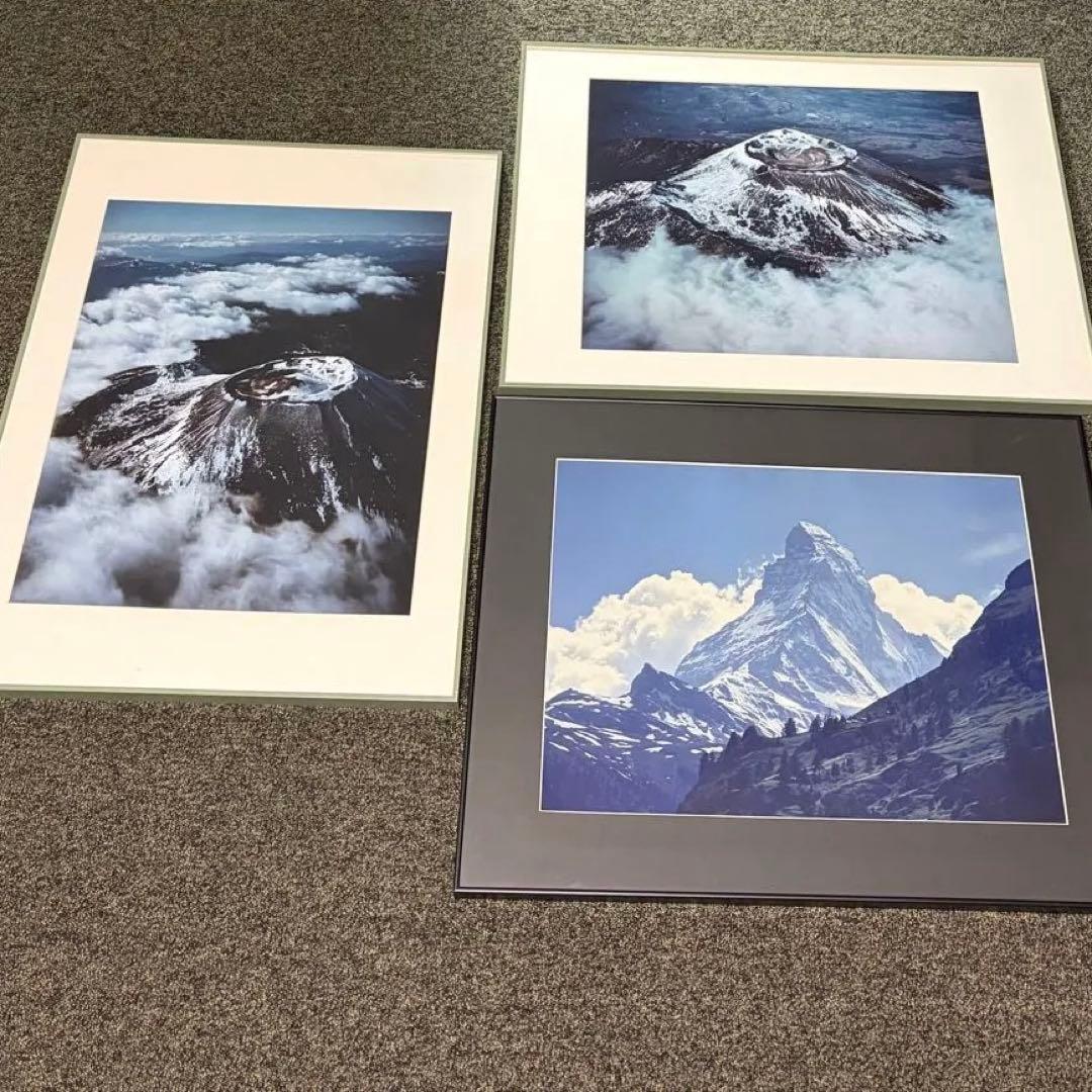 マッターホルン 火山 岩手山 山 3点セット 写真 景色 アート インテリア