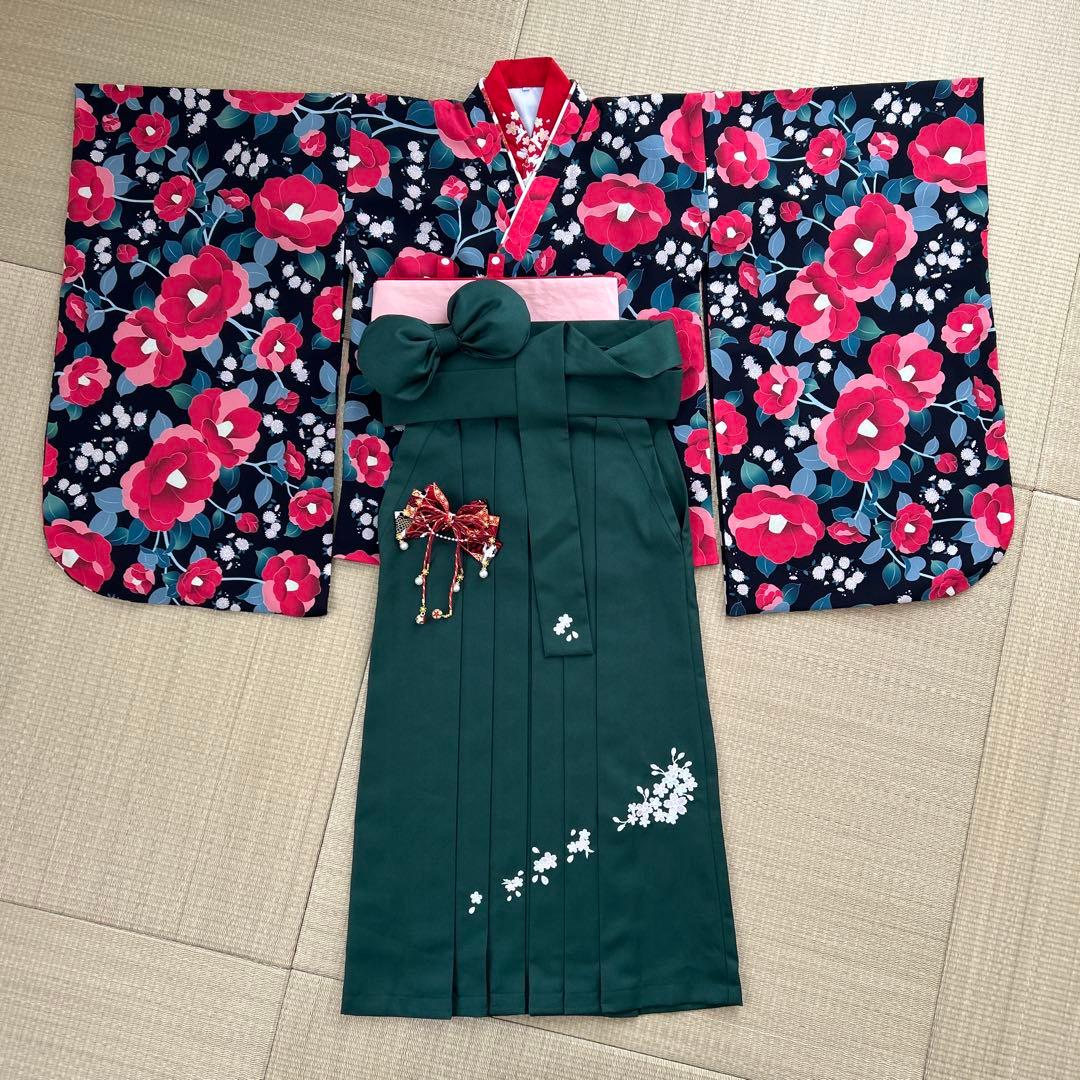 キャサリンコテージ☆卒業袴セット 150 肌襦袢・髪飾り付き