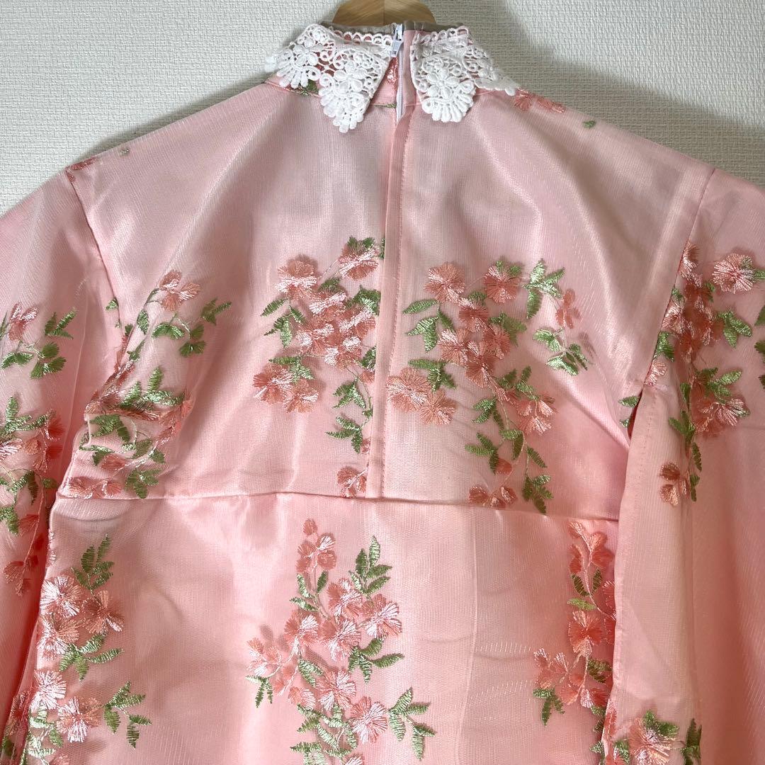 キャサリンコテージ 花刺繍チュールレース着物ワンピース＆ 被布セット　和装