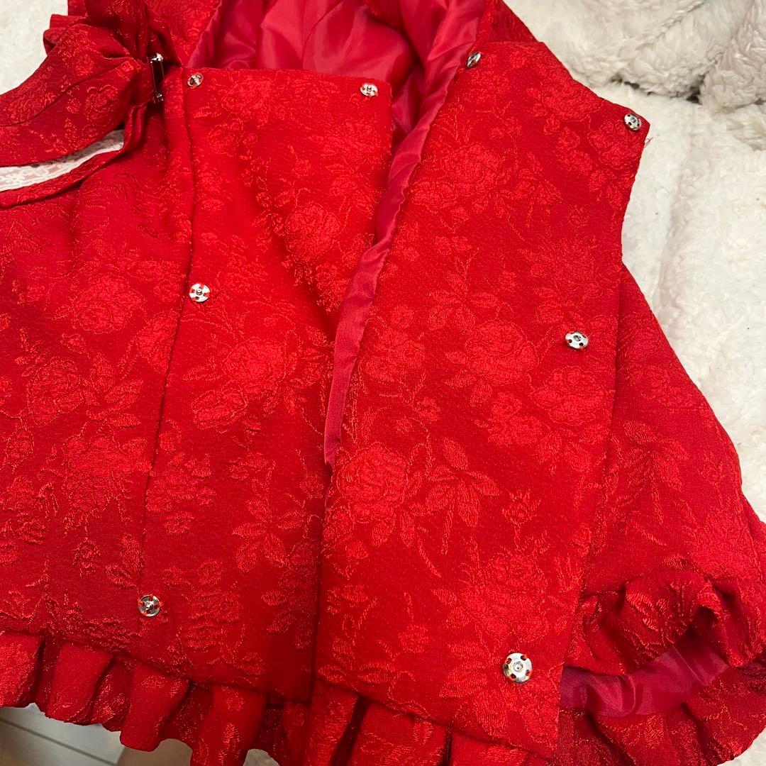 キャサリンコテージ 花刺繍チュールレース着物ワンピース＆ 被布セット　和装