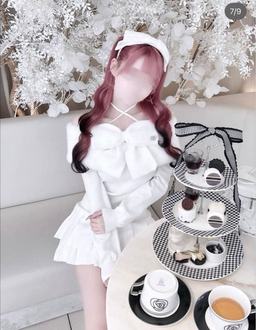 HONEY MEW ハニーミュウ ビッグリボンクロスオフショルワンピ