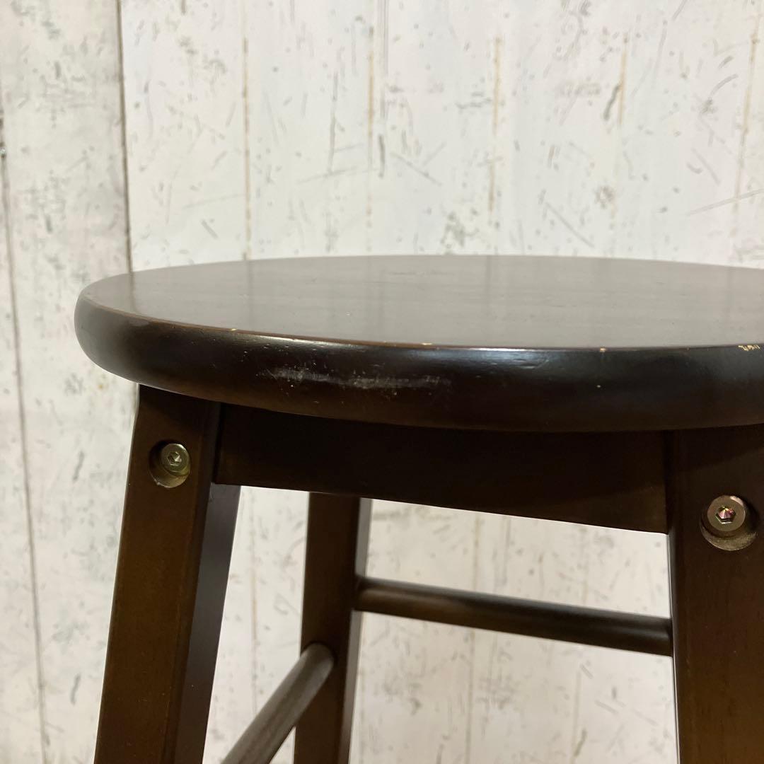 A-2 昭和レトロ 木製 バースツール ハイチェア スツール 椅子 丸椅子 イス
