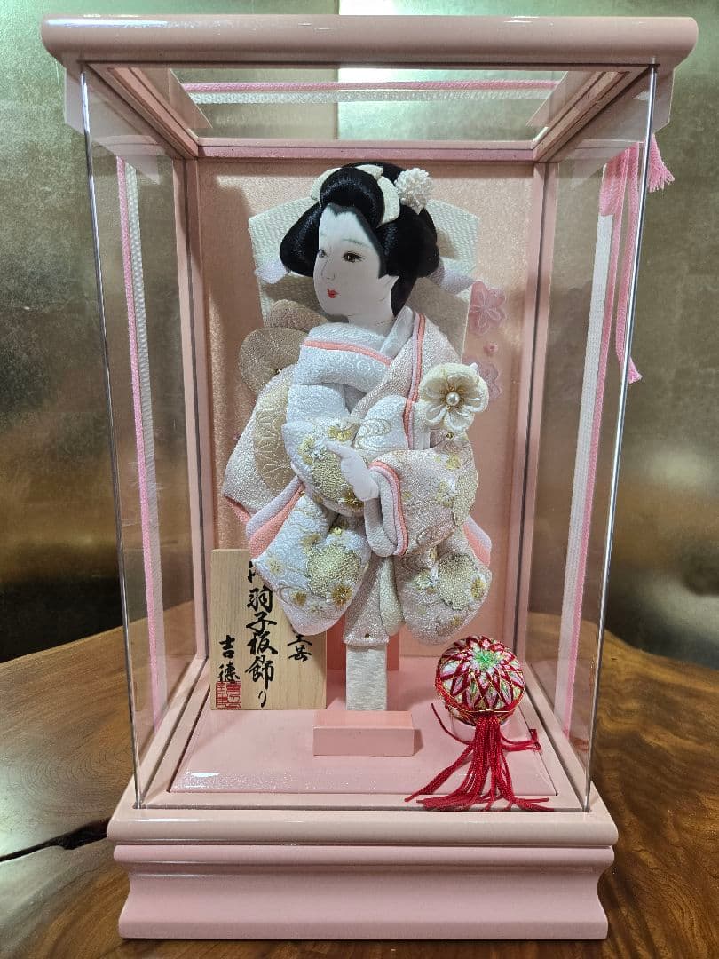 【展示品限り】正月飾り　羽子板　ケース飾り　※閉店セール　H34