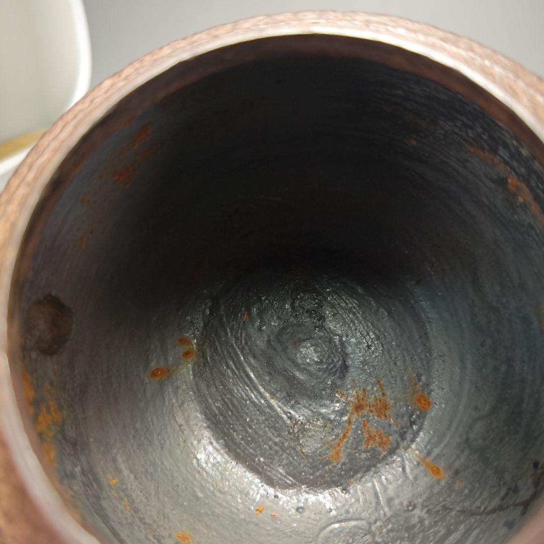 ウ309 鉄瓶『釜師　佐藤浄清造』『肩衝松地紋　鉄瓶　共箱』茶道具　急須