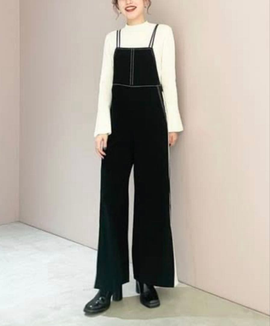 グレースコンチネンタル　配色サロペット