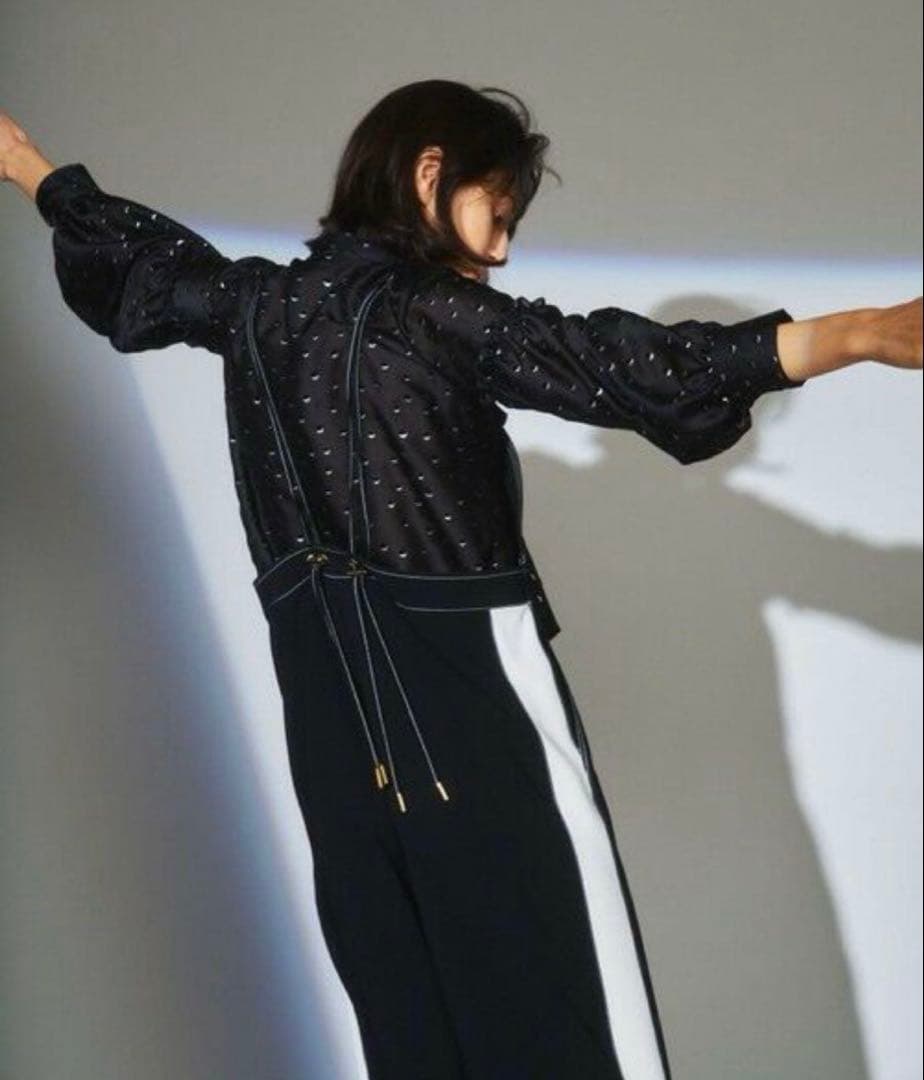 グレースコンチネンタル　配色サロペット