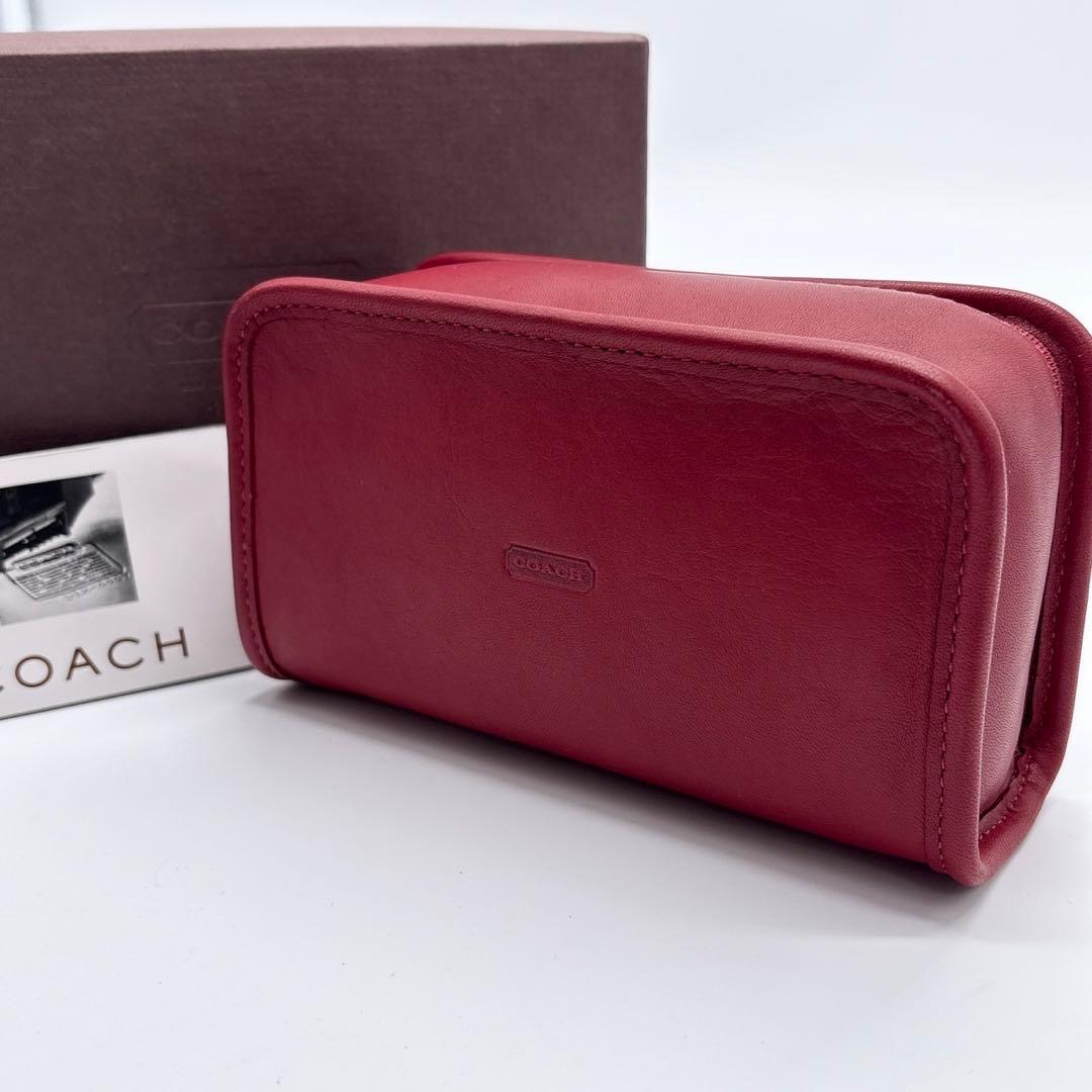 激レア✨コーチ COACH ポーチ オールド ヴィンテージ レッド 赤