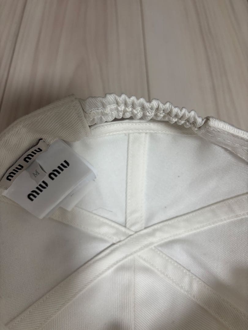 miu miu ドリルベースボールキャップ