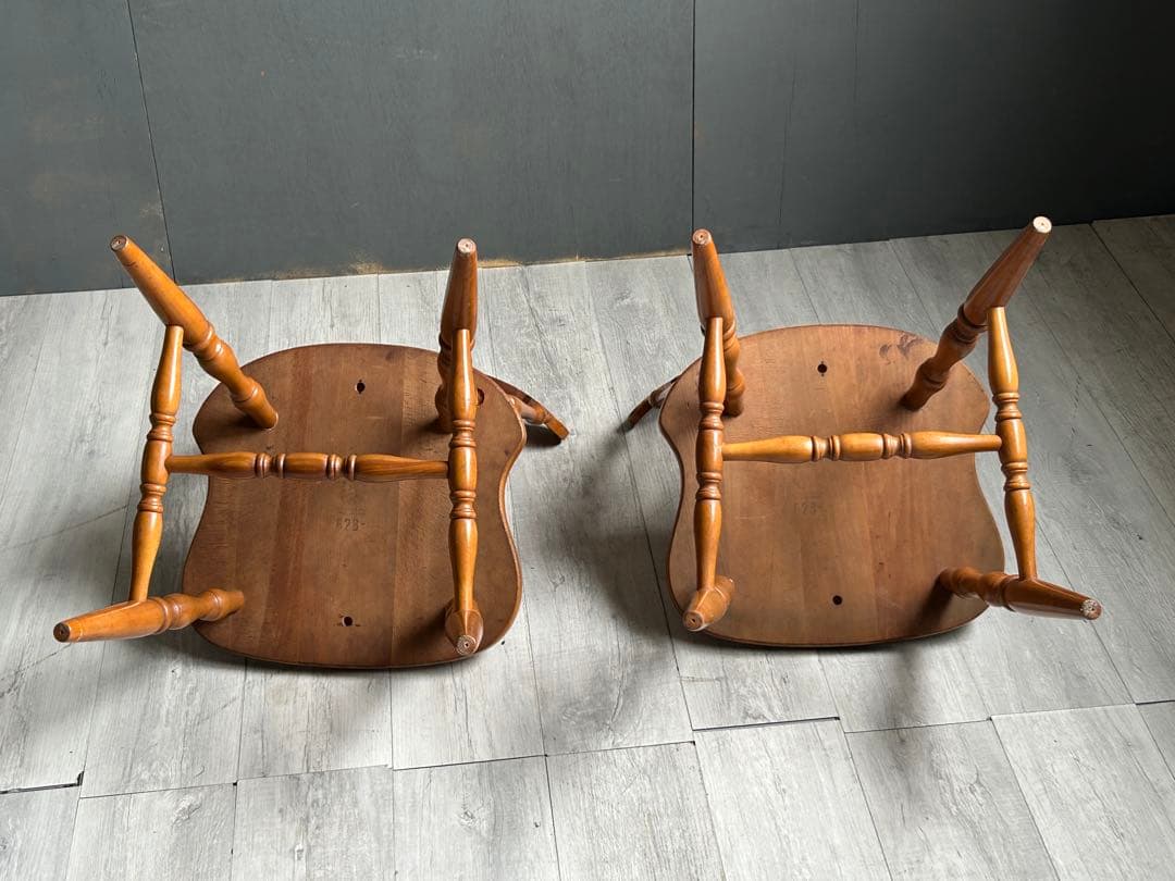 ②飛騨産業　キツツキマーク　ウィンザーチェア　スポークチェア　ヴィンテージ　nz