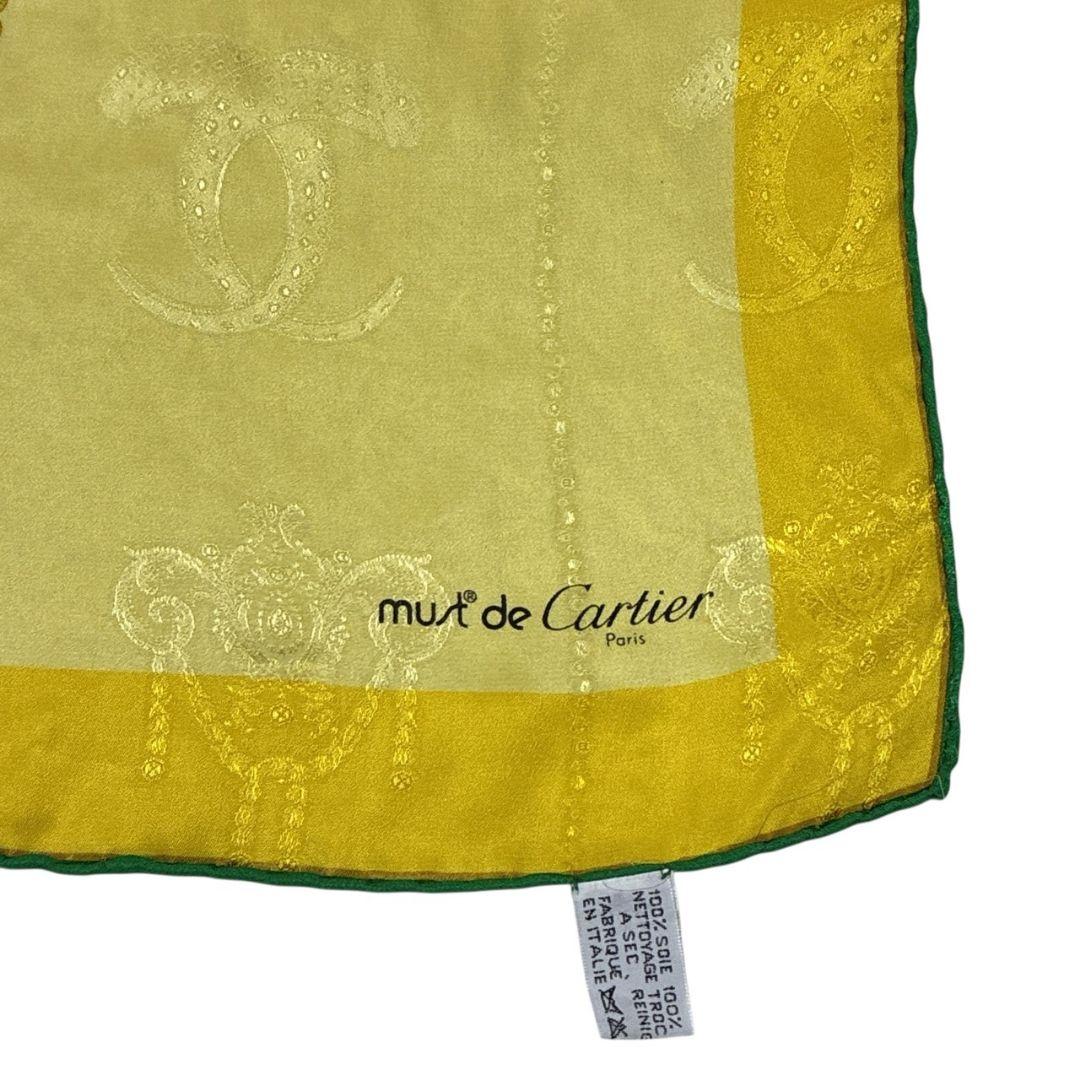 【極美品】Cartie カルティエ シルク イタリア製 大判スカーフ ストール