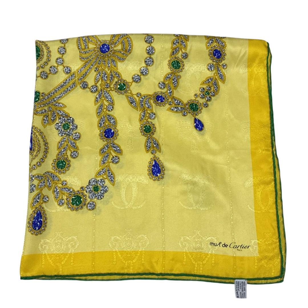 【極美品】Cartie カルティエ シルク イタリア製 大判スカーフ ストール