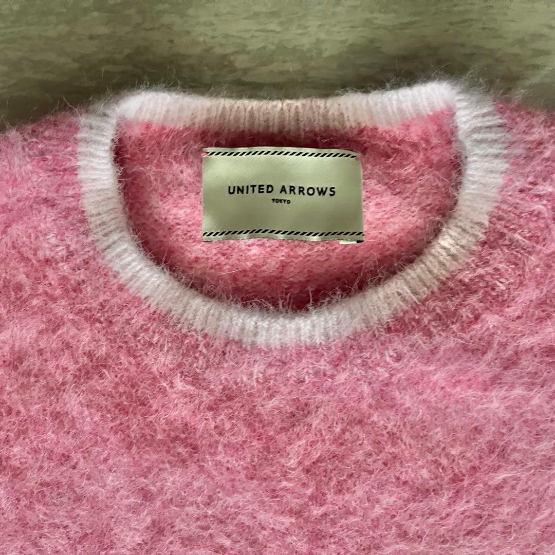 ユナイテッドアローズ フォックス カシミヤ クルーネック ニット ピンク