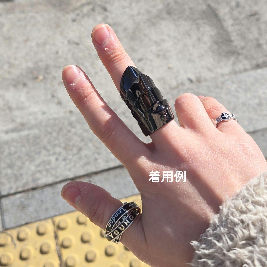 ヴィヴィアンウエストウッド アーマーリング ガンメタル　Sサイズ