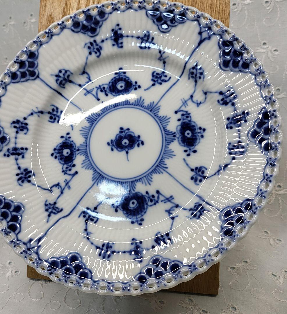 濃い✨ロイヤルコペンハーゲン ブルーフルーテッド フルレース プレート17 皿