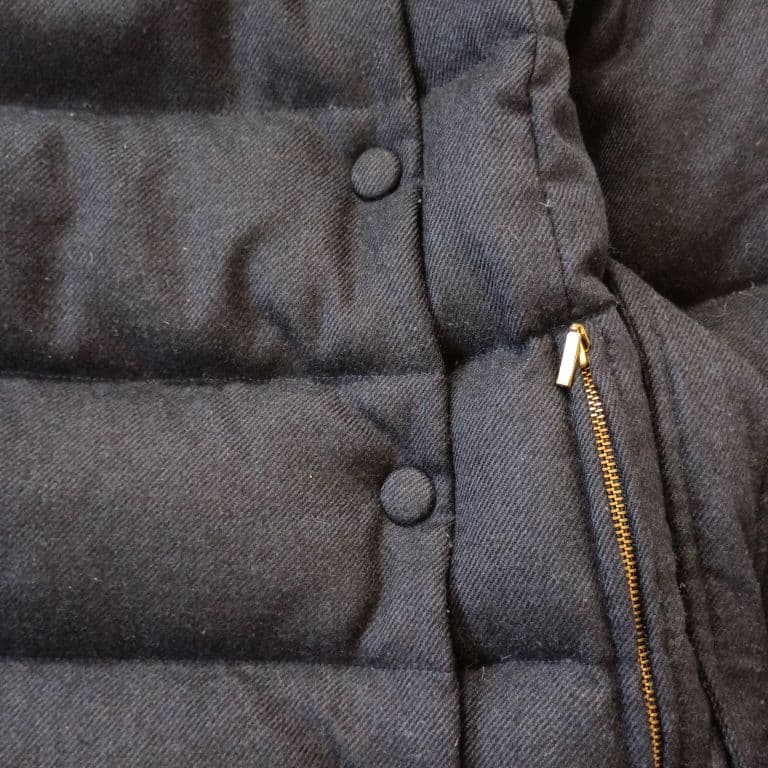 美品✨シップス 高級 シルク カシミヤ ショールカラー ダウンコート M 紺