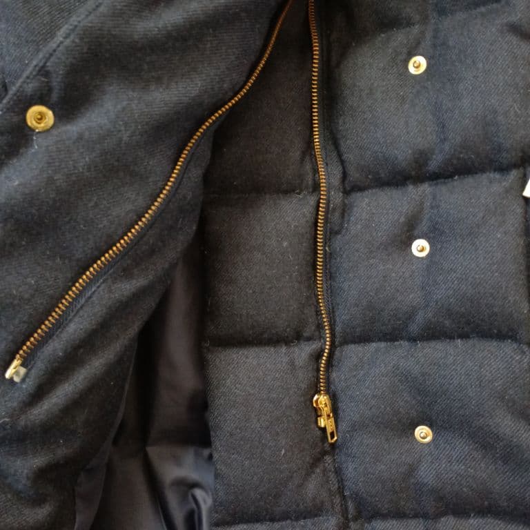 美品✨シップス 高級 シルク カシミヤ ショールカラー ダウンコート M 紺