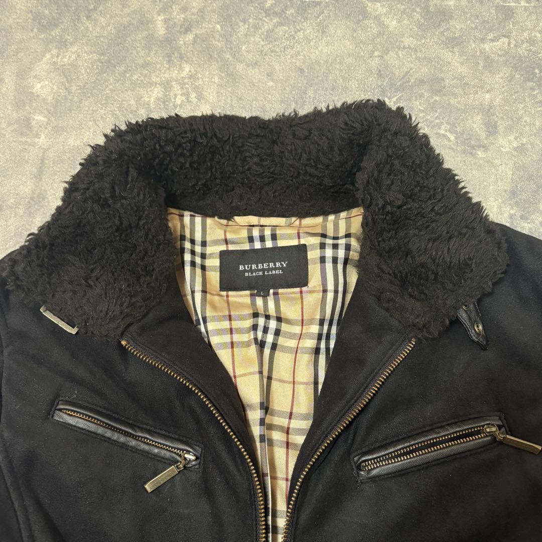 リョウ！入手困難▲バーバリーブラックレーベル ムートン ジャケット コート