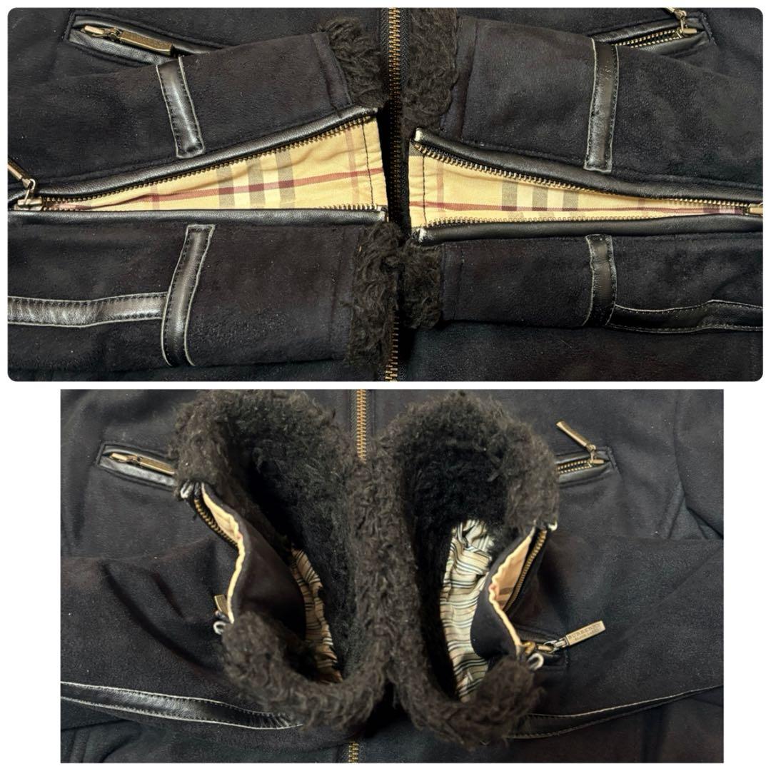 リョウ！入手困難▲バーバリーブラックレーベル ムートン ジャケット コート