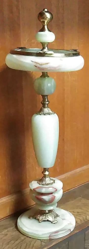 アンティーク 大理石 スタンド 灰皿 クラシック インテリア 工芸品