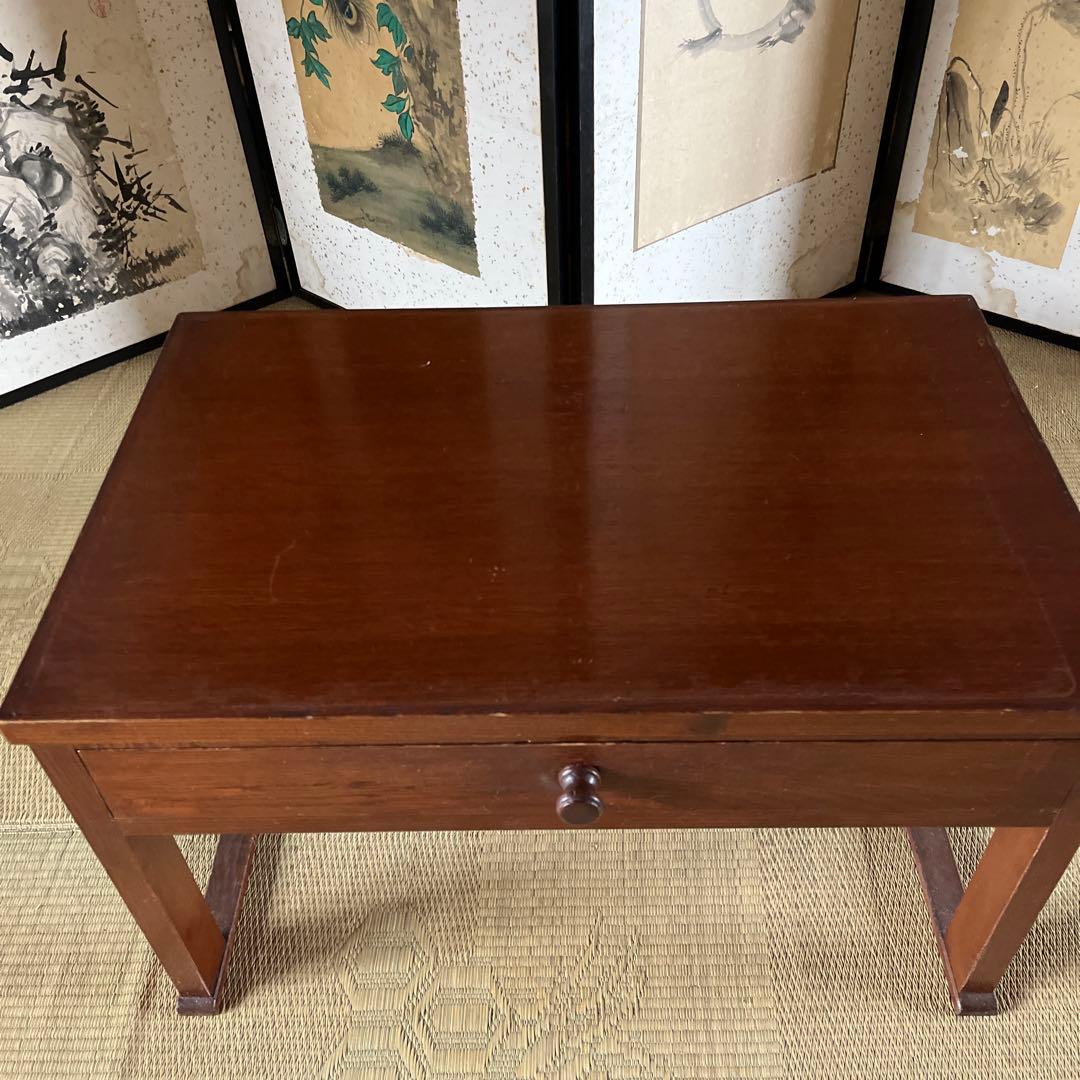 美品 アンティーク 文机 レトロ 引き出し