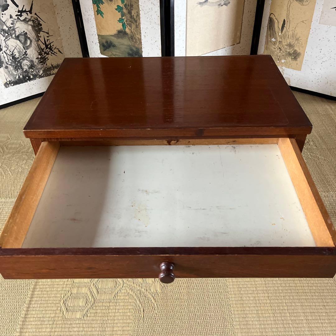 美品 アンティーク 文机 レトロ 引き出し