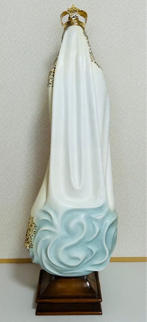【特大90cm超希少美品】✞ファティマの聖母マリア像　家庭祭壇用　宗教彫刻