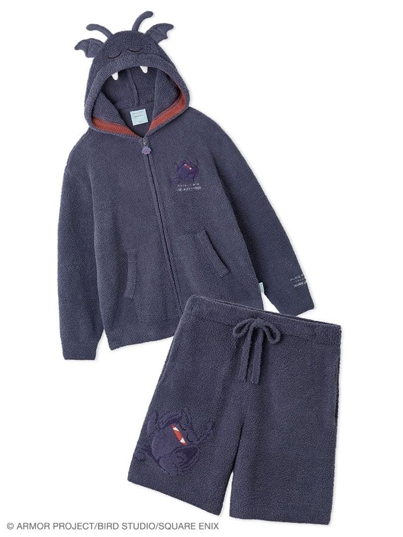 ジェラートピケ　SMサイズ　ドラゴンクエスト　　ドラキー　パーカー&ハーフパンツ