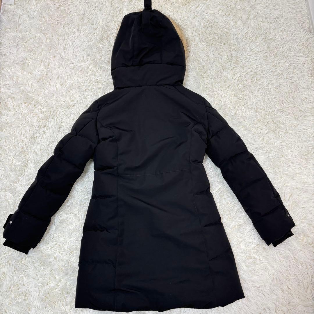 美品　ZARA ロング　コート　ダウン　黒　ファー