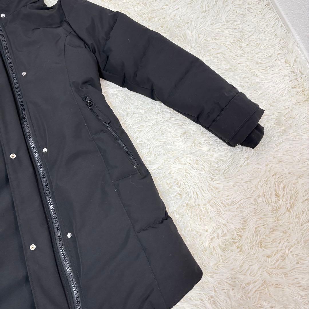 美品　ZARA ロング　コート　ダウン　黒　ファー