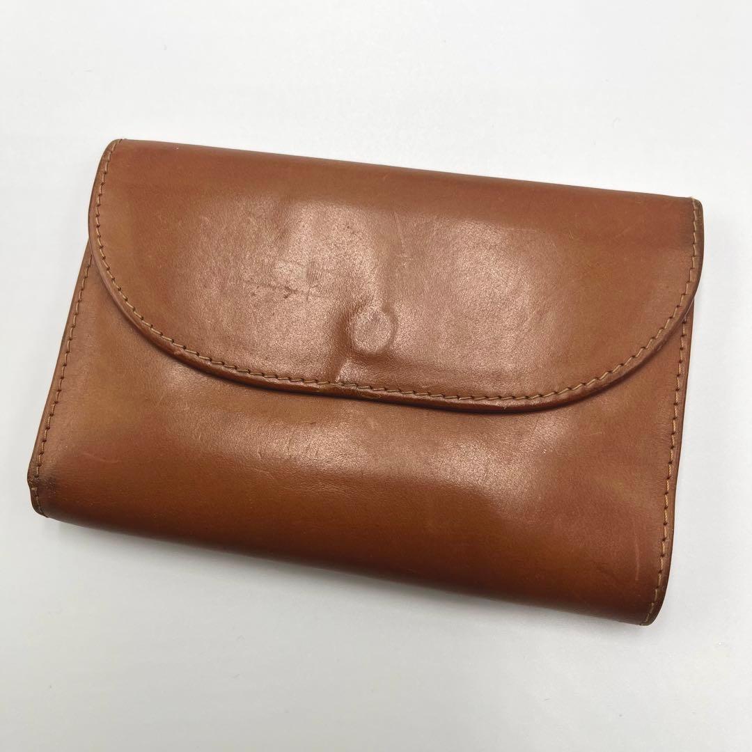 希少 Whitehouse Cox 三つ折り財布 ブラウン ブライドルレザー