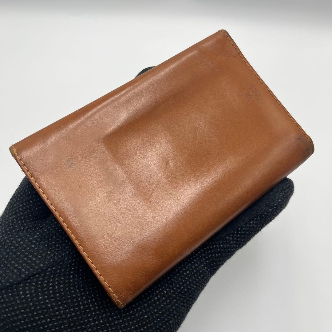 希少 Whitehouse Cox 三つ折り財布 ブラウン ブライドルレザー