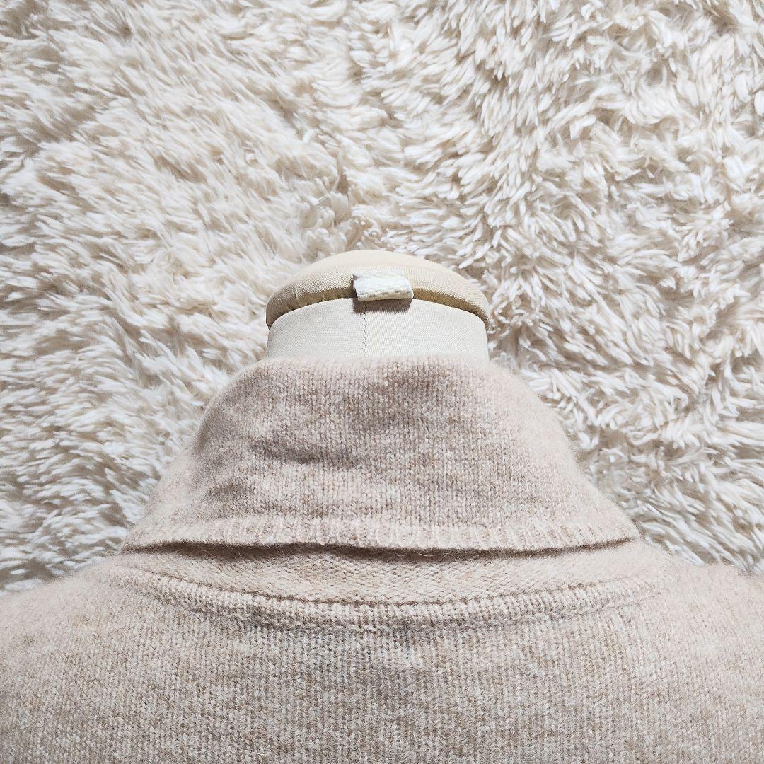 バーバリーロンドン　タートルネックニットセーター　ノバチェック　キャメル24%