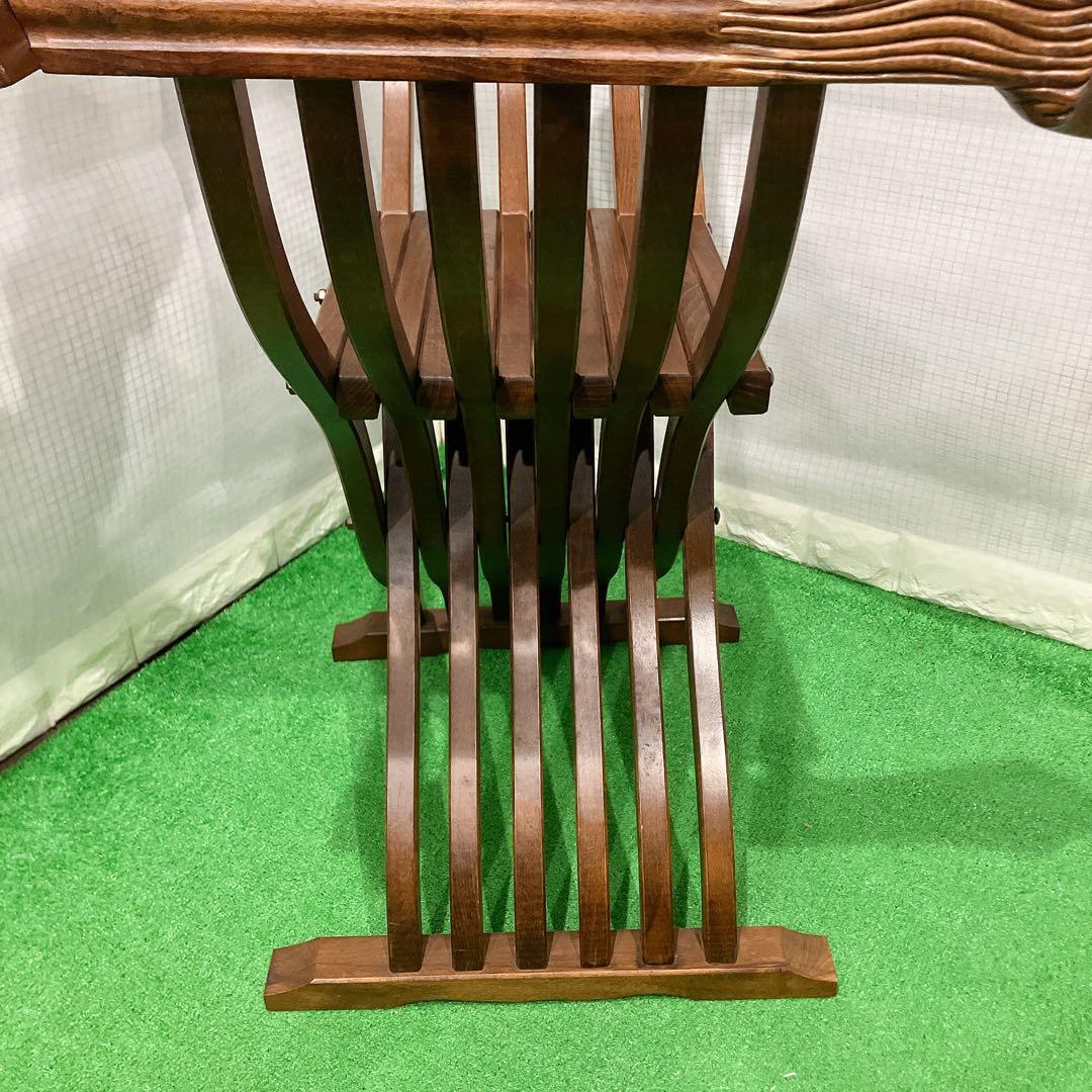 美品 イタリア製 サヴォナローラチェア ライオンチェア 折り畳み椅子