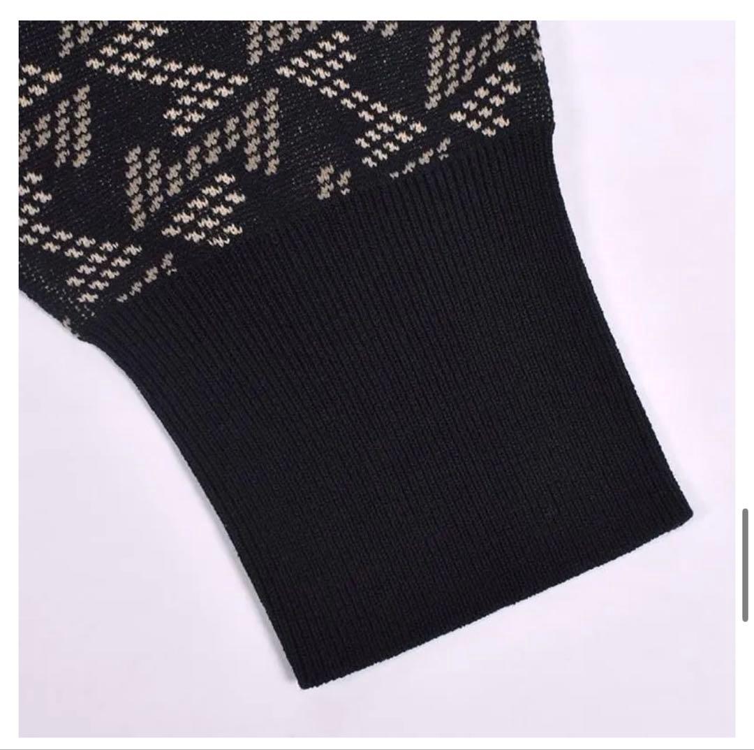 レザレクション　メンズ GMジャガードニットカーディガン / ブラック