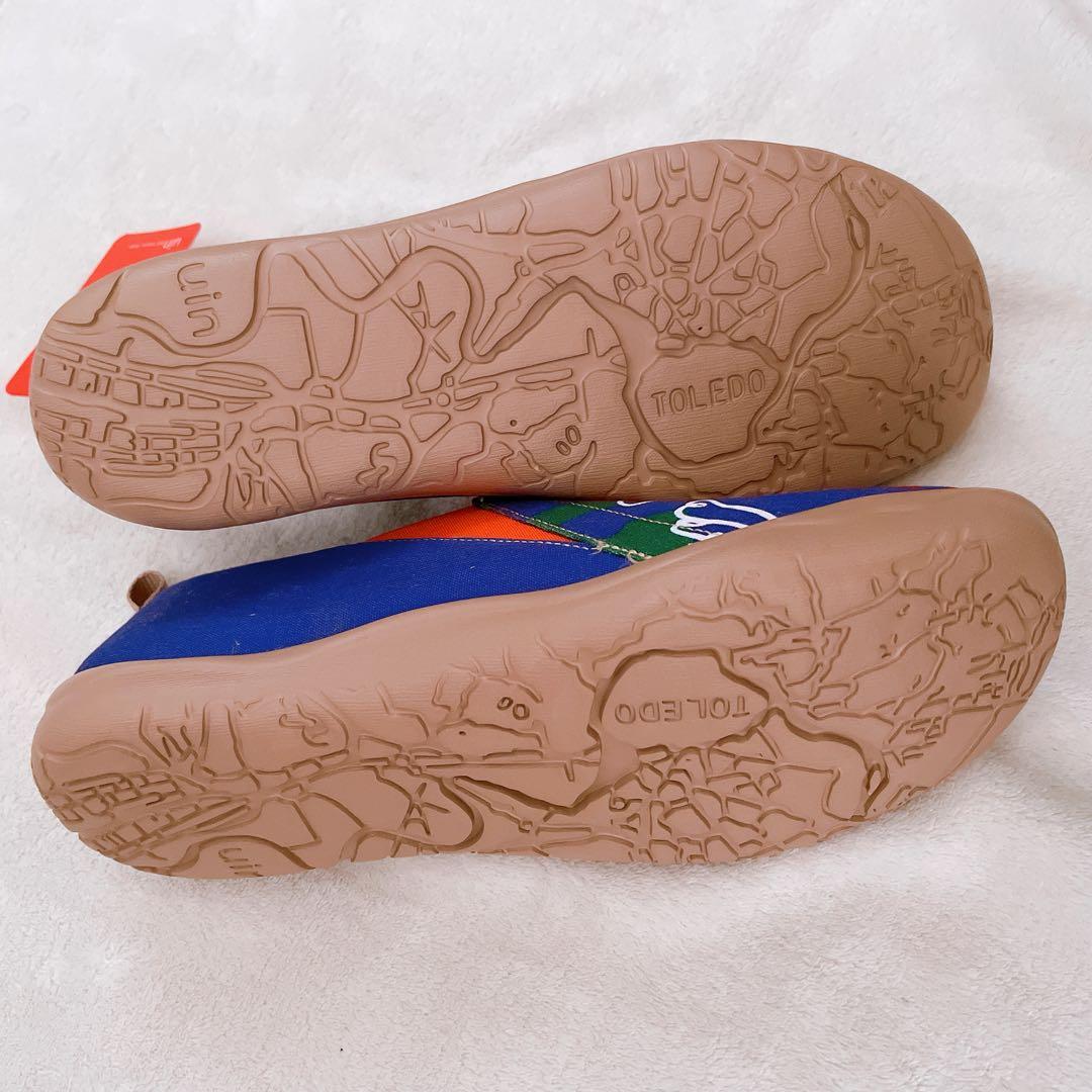 スリッポン フラットシューズ 和柄 和 靴 男女兼用 25.0cm