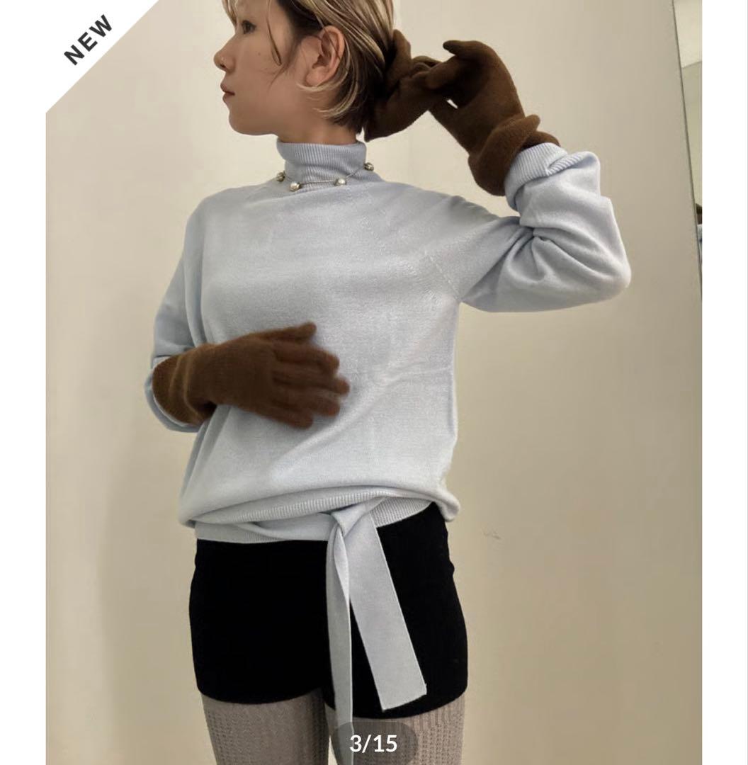【JUUKIFF 】ベルト付きハイネックセーター
