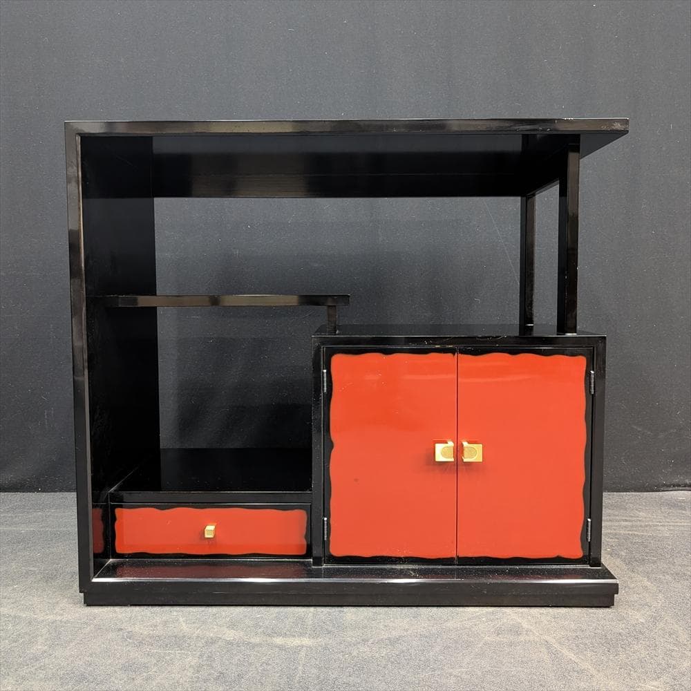 美品　本漆塗 うるし　モリシゲ　飾り棚　茶棚　茶箪笥　キャビネット　サイドボード