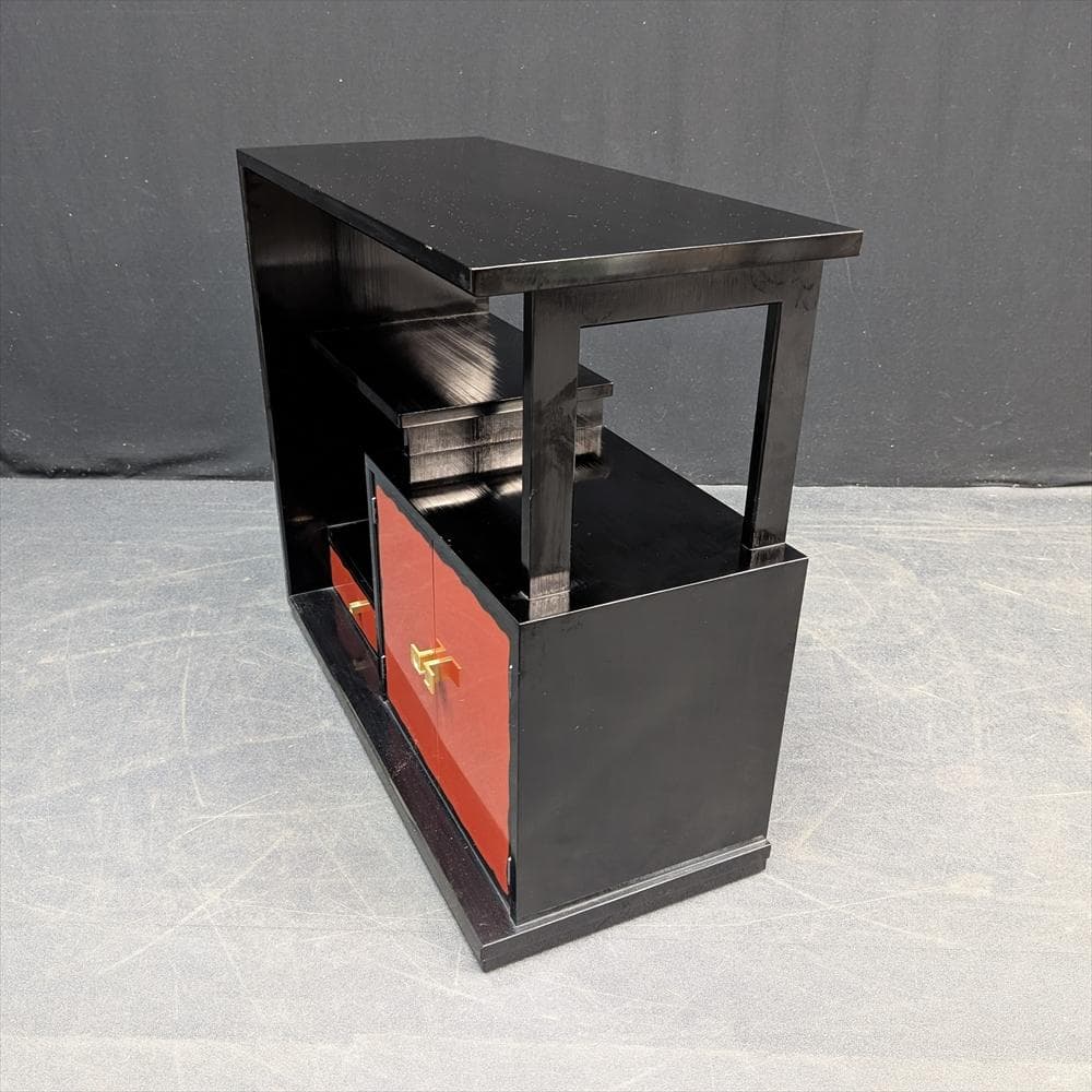 美品　本漆塗 うるし　モリシゲ　飾り棚　茶棚　茶箪笥　キャビネット　サイドボード