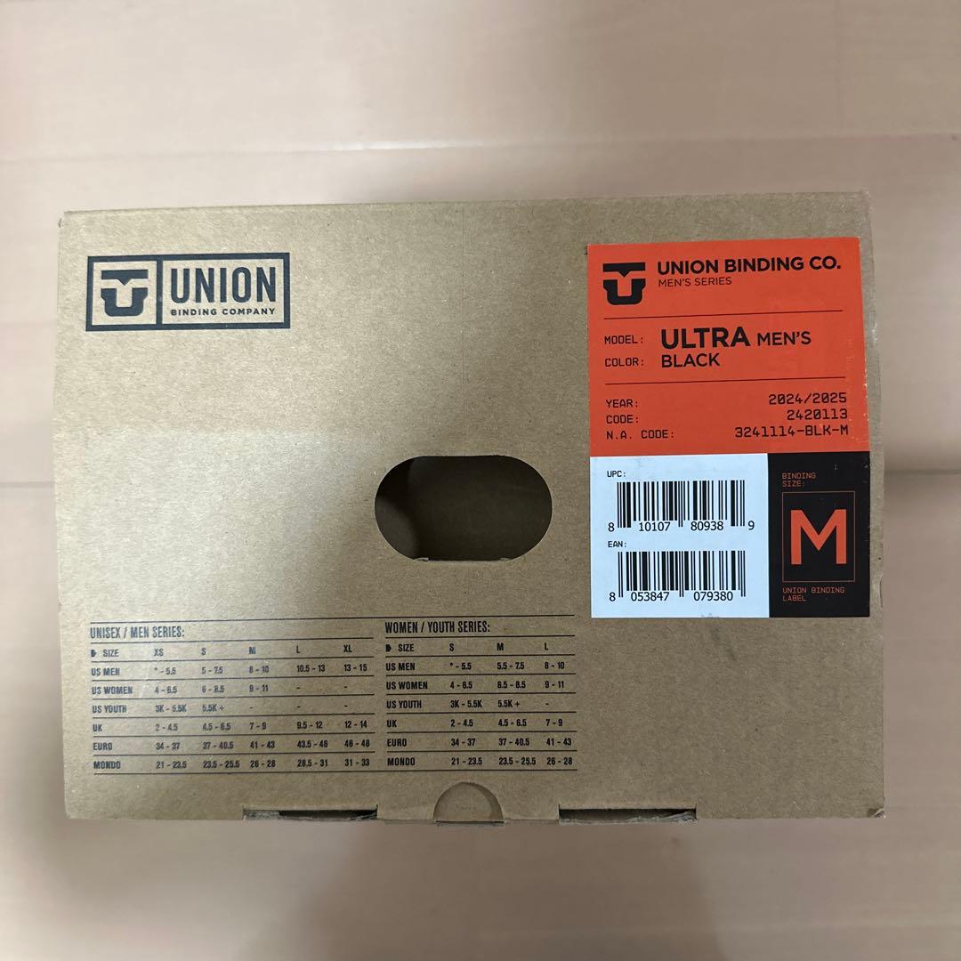 UNION ULTRA ビンディング 黒 箱有24-25 M ユニオン ウルトラ