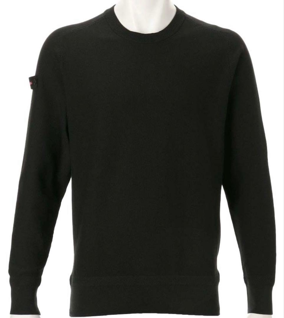 【美品】ブリーフィング：クルーネックニット／Lサイズ／ブラック