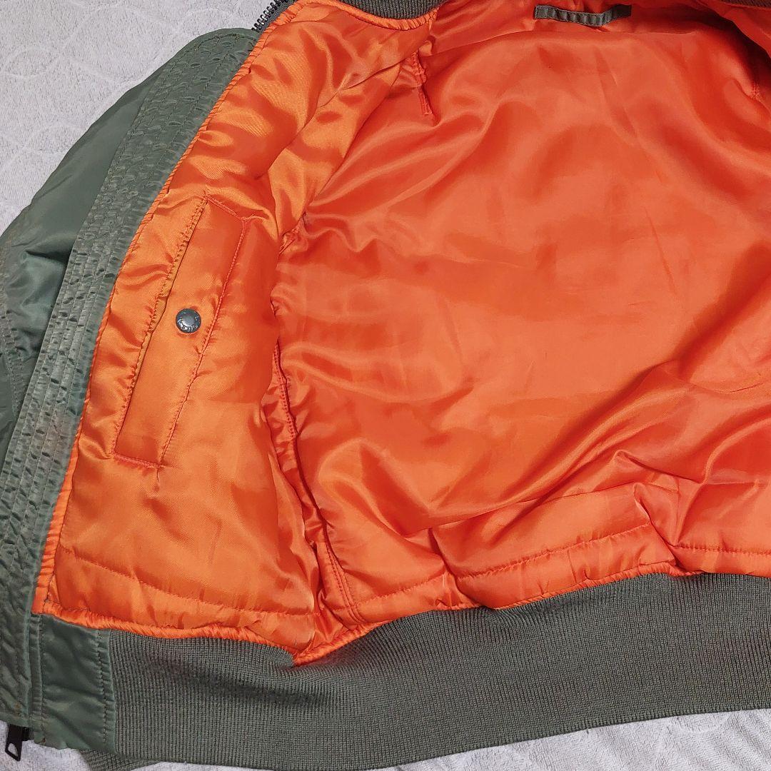 AVIREX リバーシブルMA-1 中綿ジャケット カーキ オレンジ