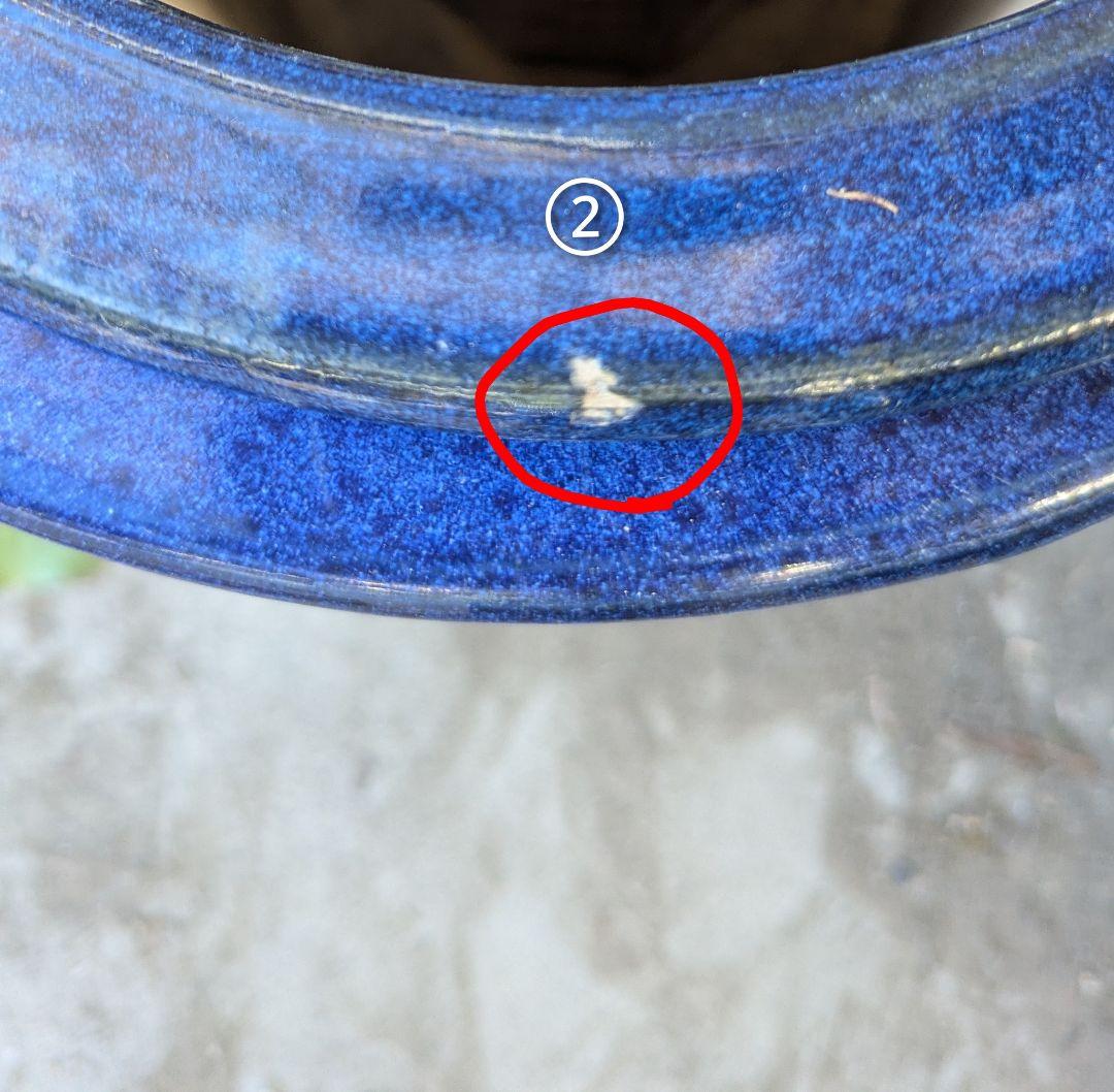 ★青い陶器製植木鉢8個セット