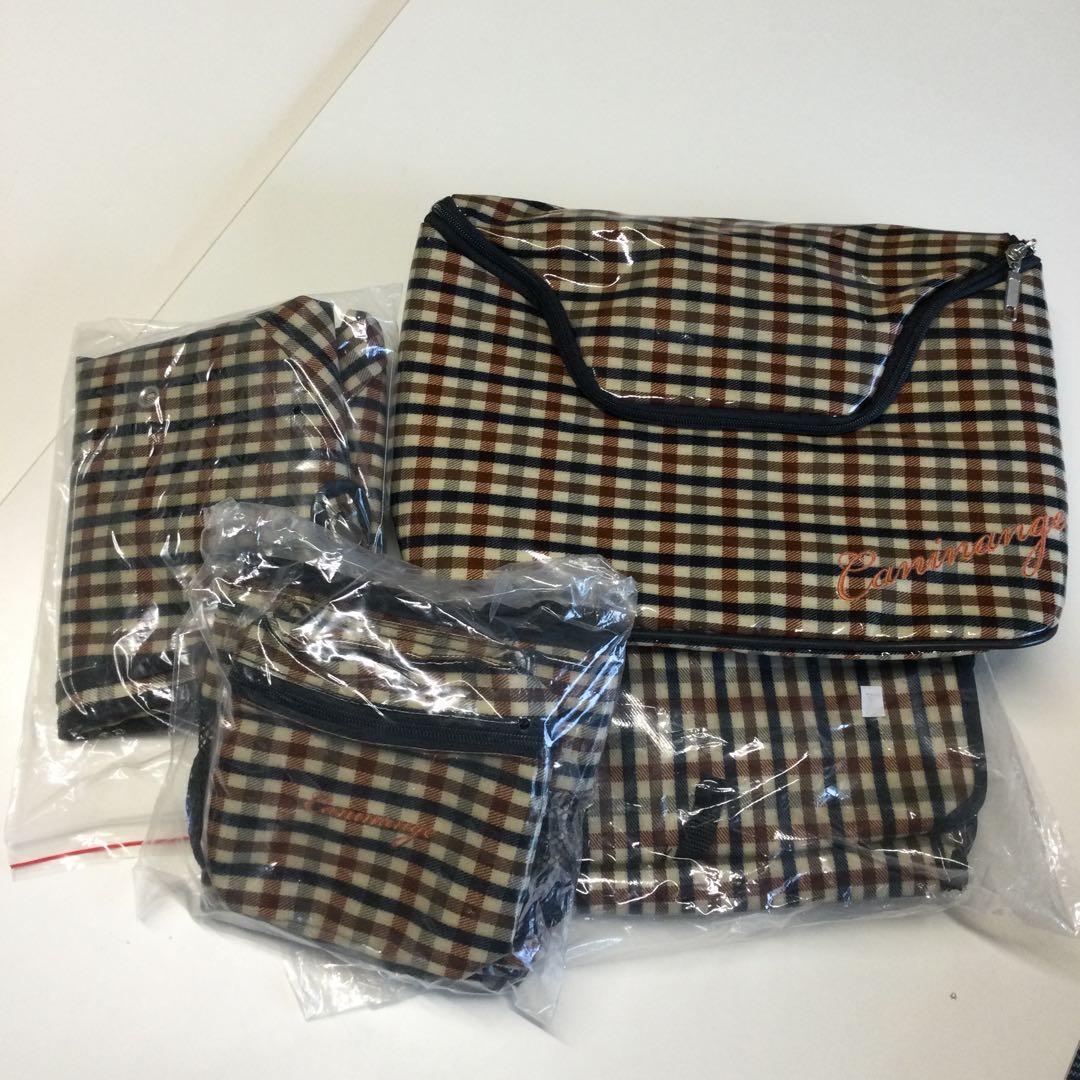 ①天使のカート　ポルテブラウンチェックMサイズ　バッグ