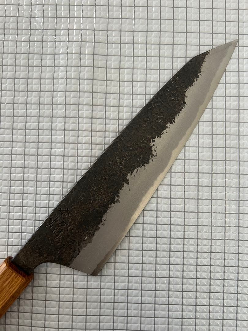 堺孝行 包丁 牛刀 牛刀包丁 焔 紅蓮 安来鋼青紙二号 八角柄 225mm ⑥