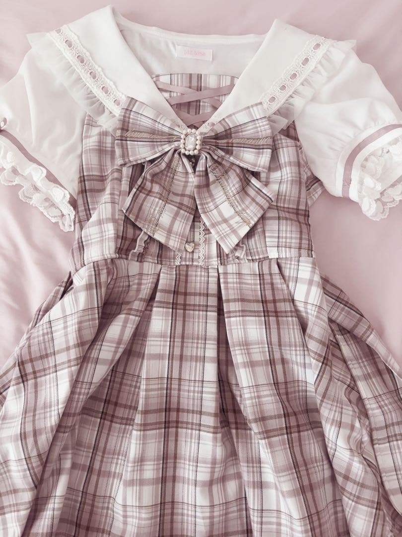 LIZLISA チェックセーラーセットアップ