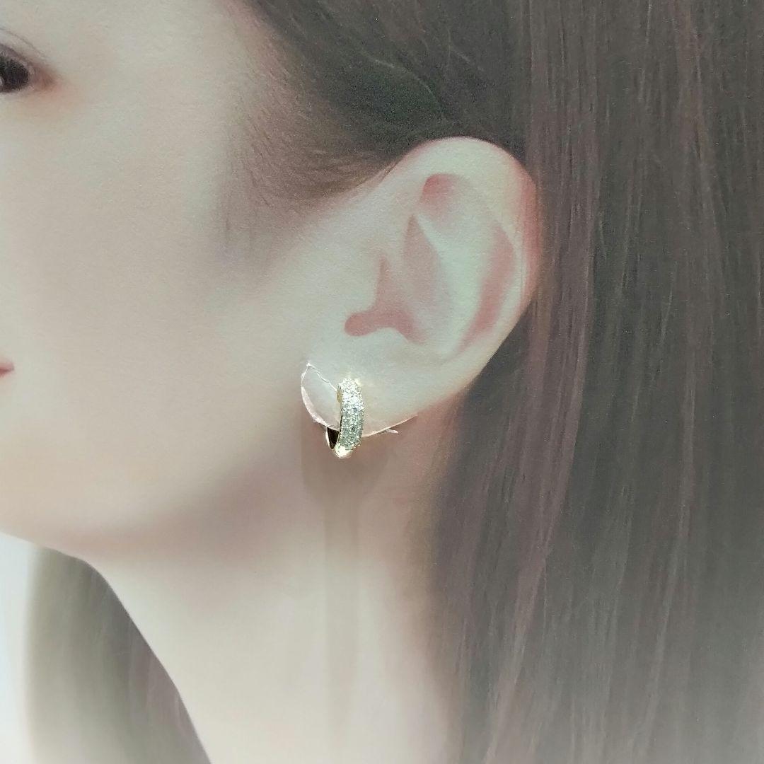 K18✨パヴェダイヤ0.50ct(各刻印)中折式✨ピアス✨定番大人気商品✨