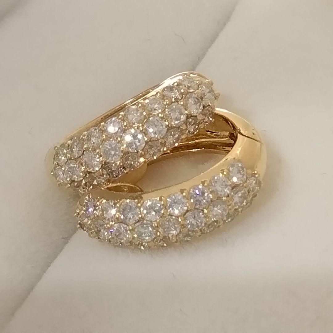 K18✨パヴェダイヤ0.50ct(各刻印)中折式✨ピアス✨定番大人気商品✨