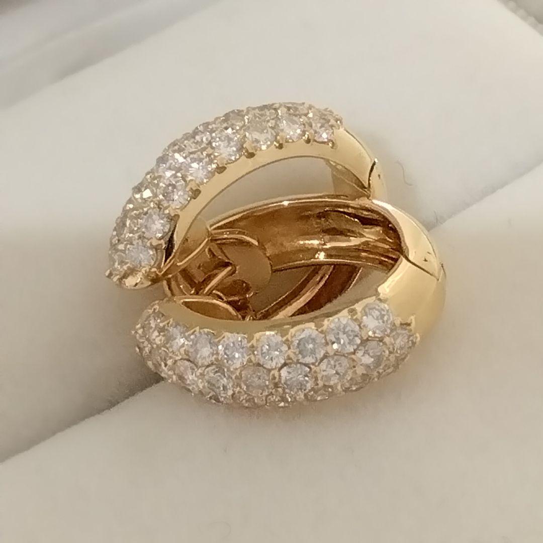 K18✨パヴェダイヤ0.50ct(各刻印)中折式✨ピアス✨定番大人気商品✨