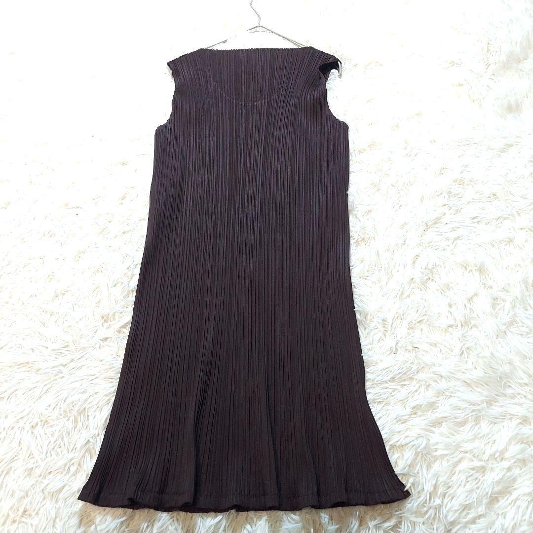 プリーツプリーズ　イッセイミヤケ　大きいサイズ　ワンピース　ロングタンクトップ
