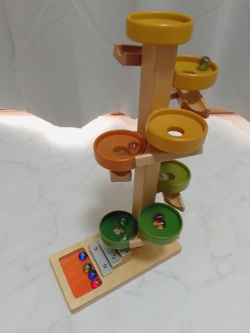 ☆美品☆ BECK ベック社 トレイクーゲルタワー 木製 ビー玉 スロープトイ